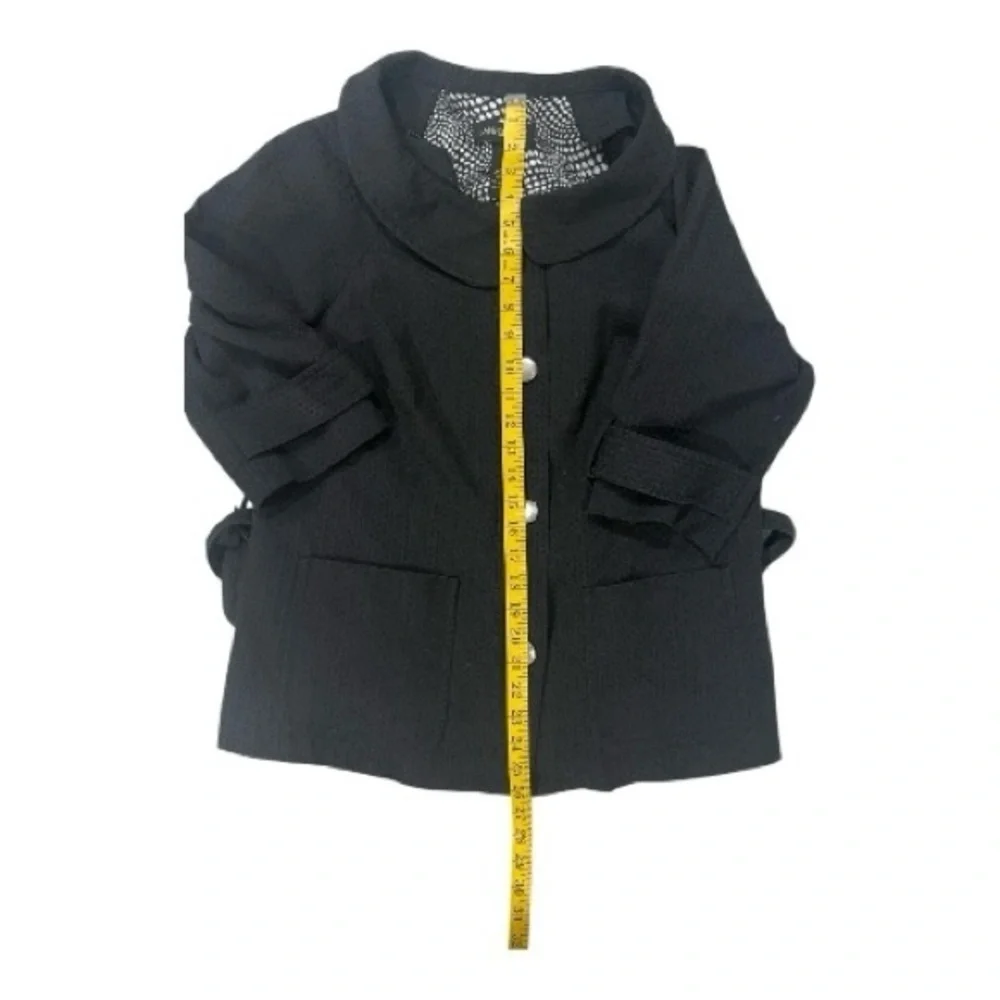Lane Bryant Black Blazer/Jacket with Silver Buttons & removable belt size 14